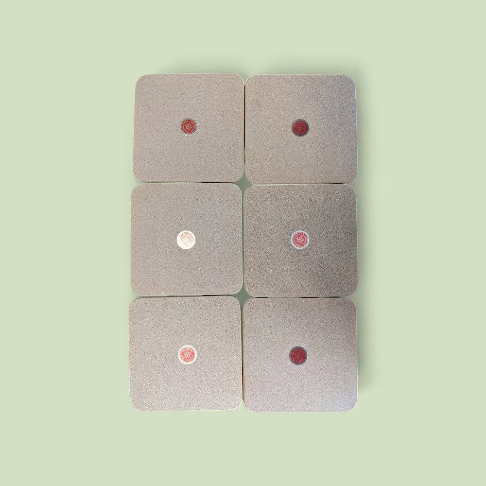 Pimpernel Village Scene Coasters Set - Cream and Brown - Picture 3 of 5
